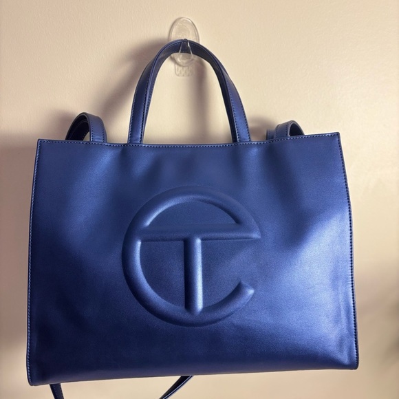 Telfar Handbags - Telfar Medium Cobalt Shopping Bag w/ Dust Bag •EUC•